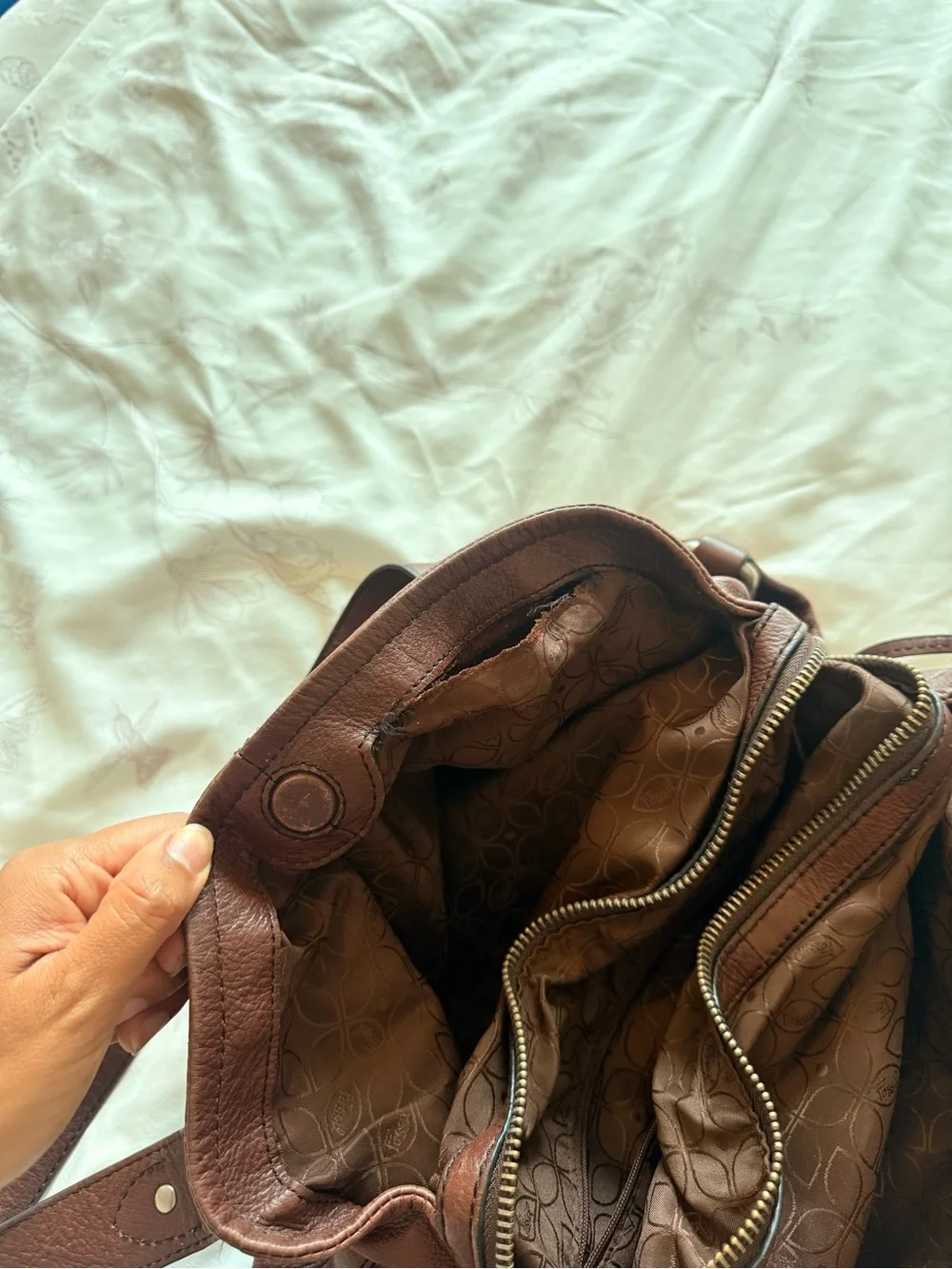 Fossil | Vintage Leather Maddox Satchel Hobo Buckle Handbag